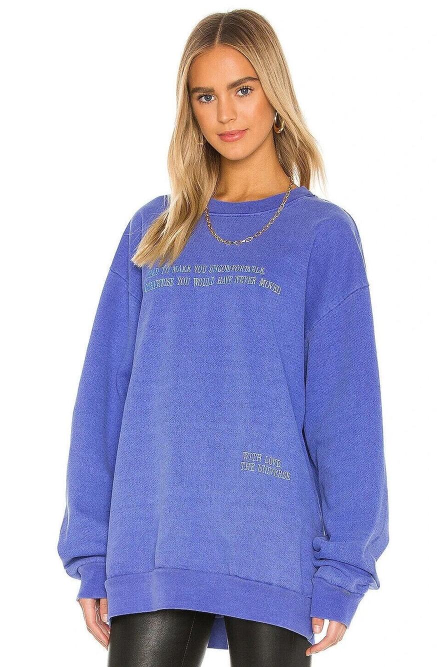 Boys Lie With Love Sweatshirt Blue EMBROIDERED OVERSIZED PULLOVER ONE SIZE OS
